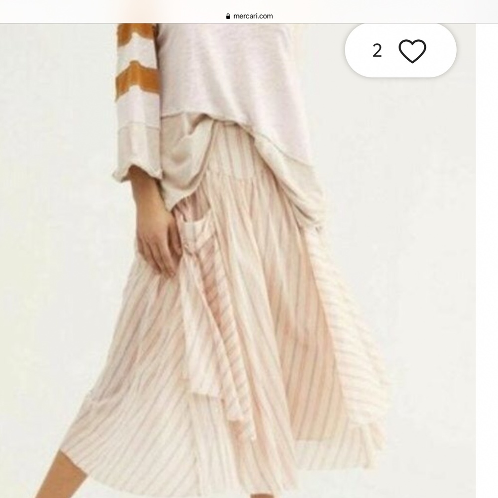 Free People (FP One) One Striped Elisa MIDI Skirt